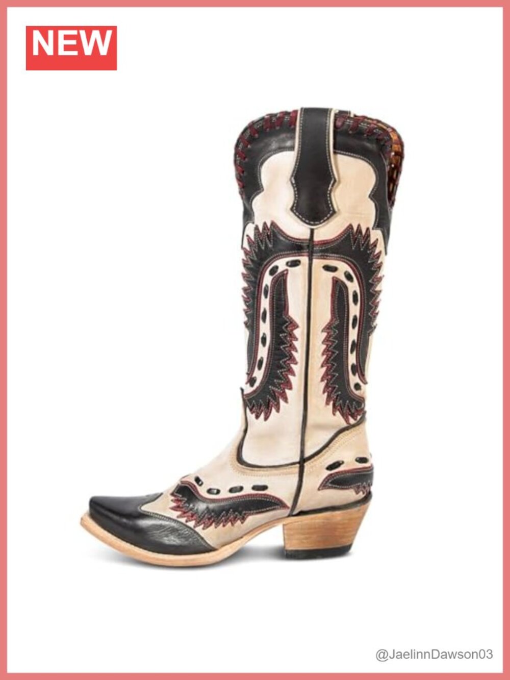 Embroidered Cowboy Boots Women Mid Calf Snip Toe Chunky Heel Western Boots
